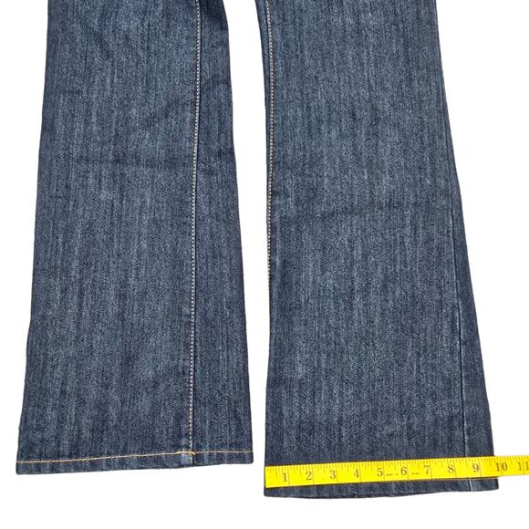 MMK Bootcut Jeans Size 6 Dark Stretch Denim Michael Kors Gold Sausilito Boot - Picture 3 of 9